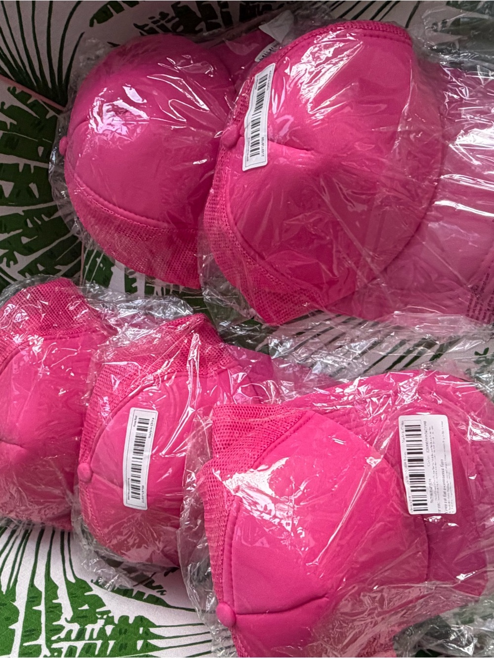 Hot Pink  trucker hat new in bags set of 5